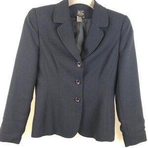 Morgan Taylor Women 6P Blazer Navy Blue Lined Office Business Work Formal Jacket